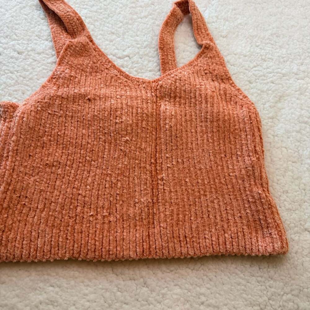 Victoria's Secret Chenille Tank Top Size L Peach